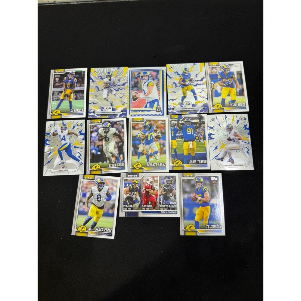 Topps Panini Football Card Lot 12ct Los Angeles Rams Stafford Nacua RC Excellent
